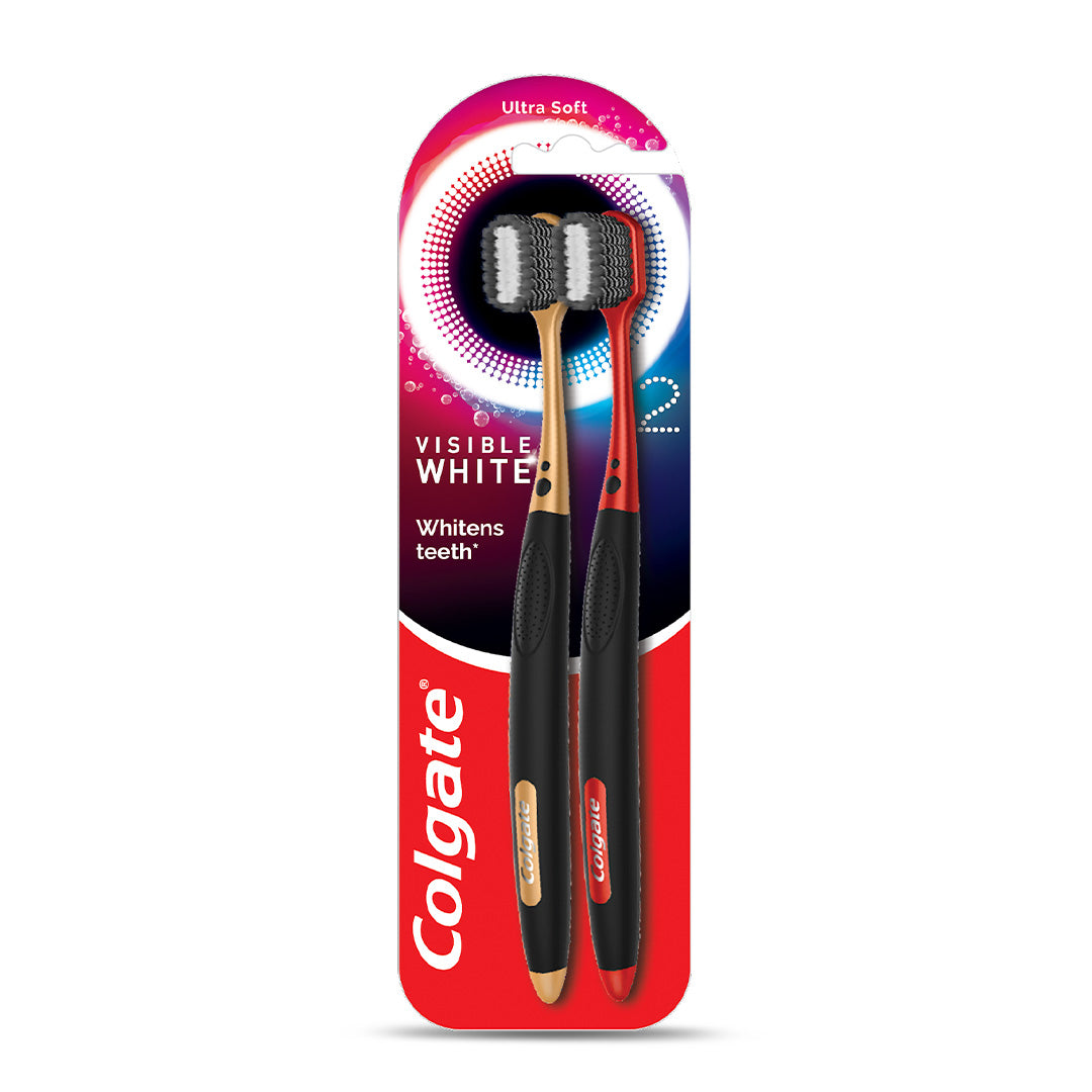 COLGATE VISIBLE WHITE BRUSH  2PC